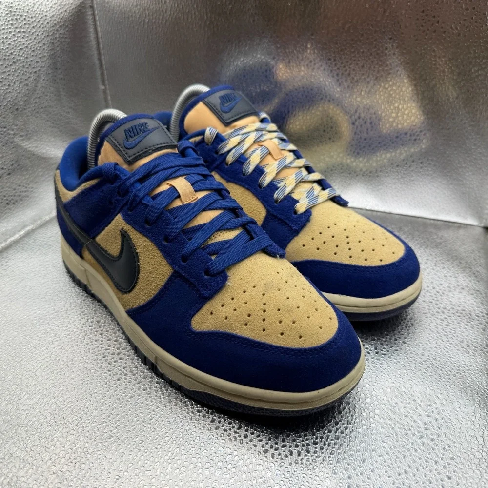Nike Men’s Low Top Athletic Sneakers in Blue and Tan